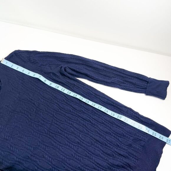 Banana Republic Women’s Navy Cable Knit Sweater XL - Italian Yarn by Filpucci - Picture 6 of 6